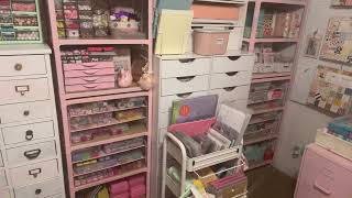 Craft Room Tour (2023) Die , charms, beads, Organization tips , very detailed video