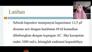 Contoh soal menghitung reaktansi kapasitif