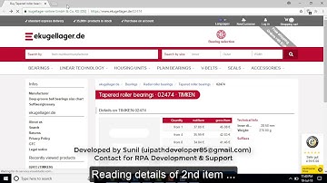 RPA Demonstration - Capture data from a website and create an excel file.