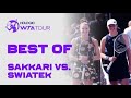 The BEST WTA highlights between Iga Swiatek & Maria Sakkari! 🎾