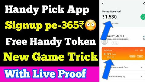 handy picks app - handy pick se paise kese kamaye| unlimited handy tokens | handypick app