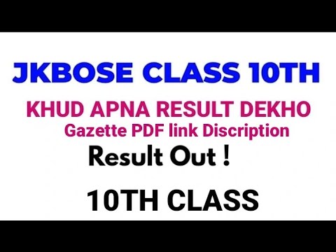 Jkbose 10th class