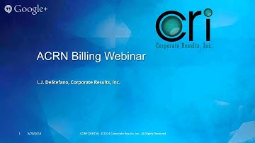 Costpoint 7: ACRN Billing Webinar