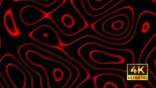 Red Neon Topographic Waves | Hypnotic Abstract Visual Loop | 2 Hours 4K OLED