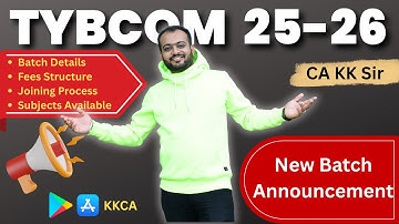 TYBCom Semester 5 I New 2025-26 Batch Announcement #onlineclasses #kkca #kk_sir #kk_commerce_academy