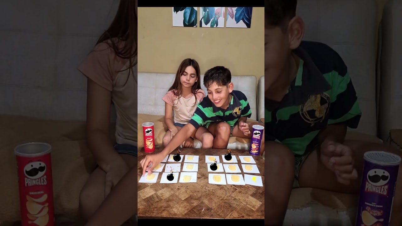 PAPA BOMBA 💣 #viralvideo #juegos #retodivertido #retoentrehermanos #pringles
