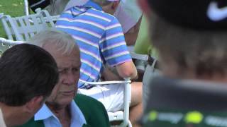 2012 Masters - Tuesday Practice Round (1) Arnie and Fuzzy having lunch.MTS
