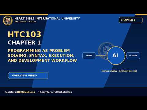 HTC103 Chapter 1: Programming as Problem Solving