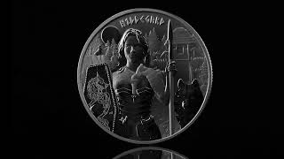 2022 Germania 1 Ounce Valkyries Hildegard 5 Mark BU Silver Round