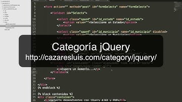 Selects dependientes con jQuery AJAX y PHP
