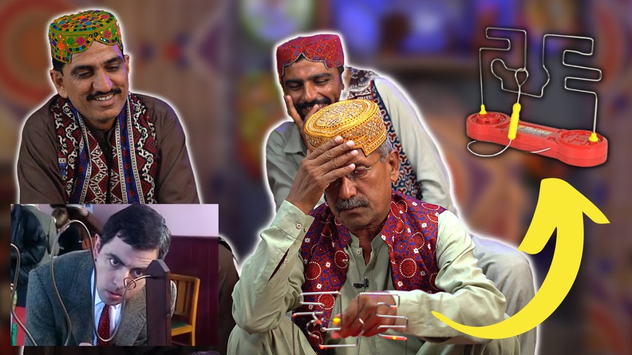 Tribal People Try Loop Wire Game ft Mr Bean For The First Time