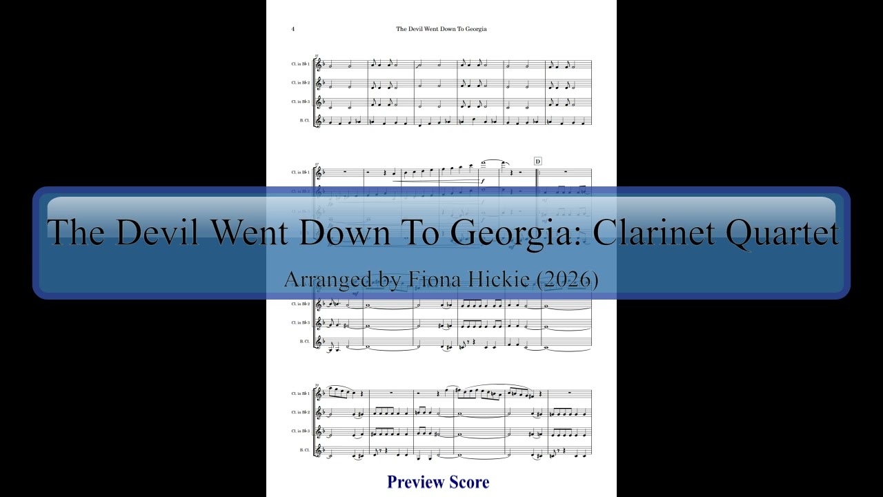 The Devil Went Down To Georgia: Clarinet Quartet