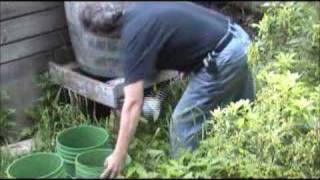 Joe Jenkins shows how to load a humanure compost pile