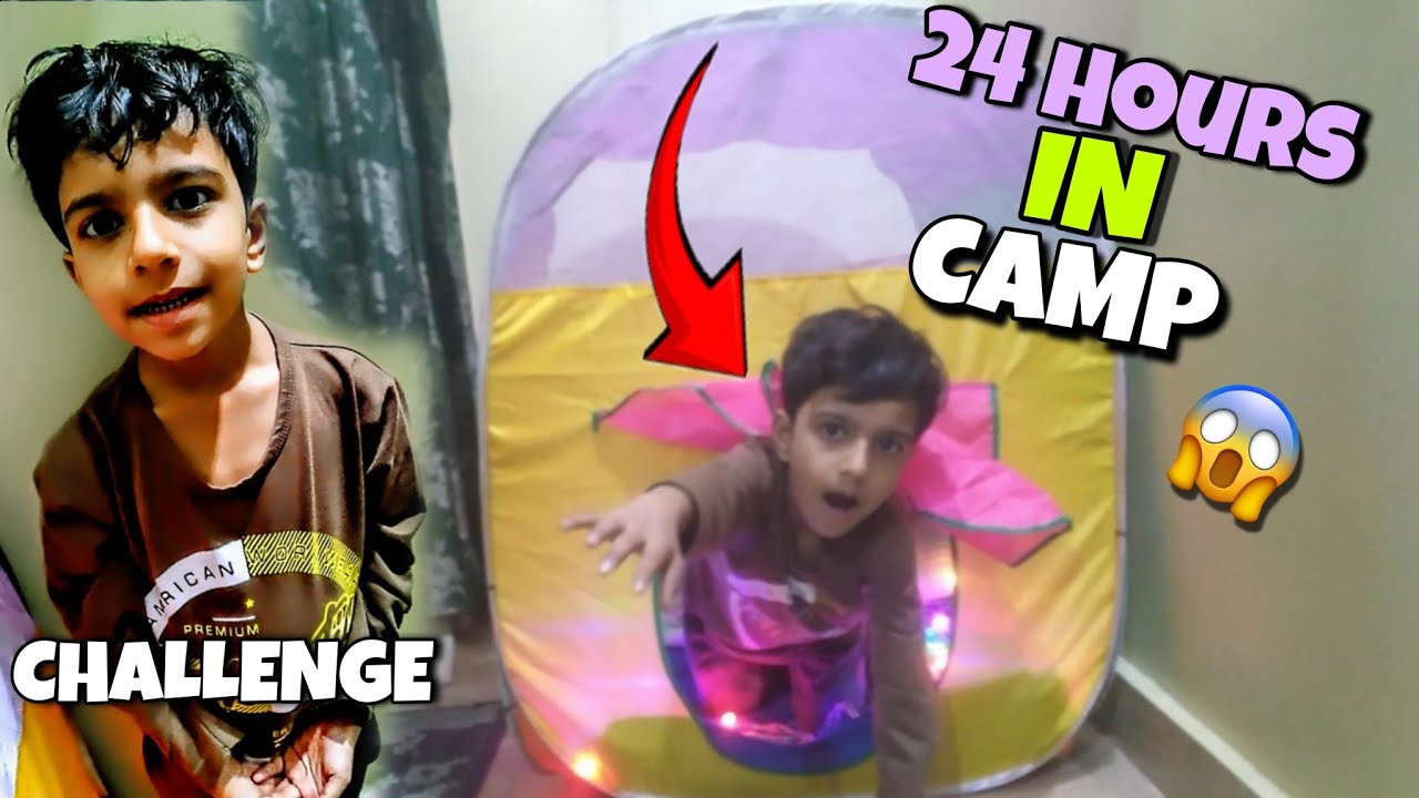 Living In Surviving Camp For 24 Hours😱 - YouTube