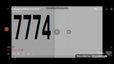 Challenge countdown from 8000