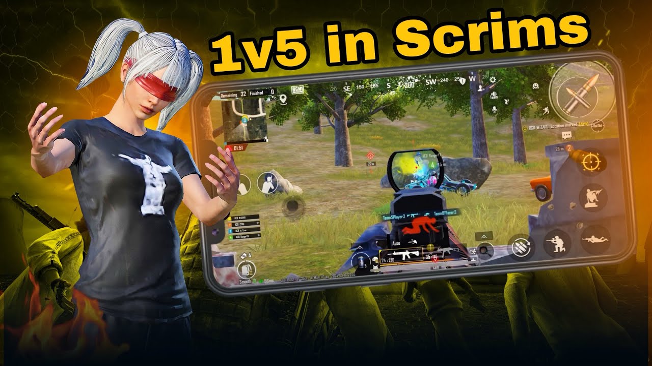 1v5 in Scrims 💀 #battleground #intags #scrimshighlights
