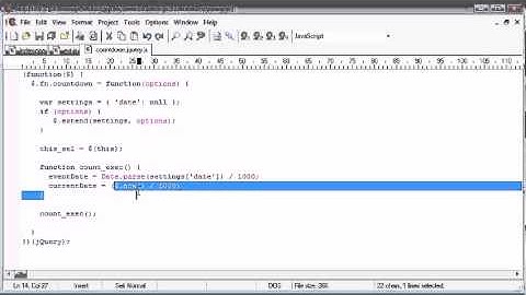 jQuery Tutorial   135   Creating a day hour min sec countdown plugin
