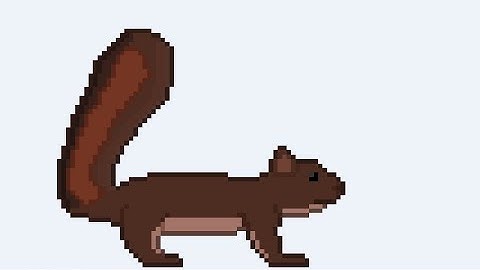 Drawing a squirrel in pixel art!