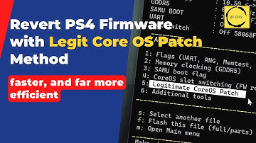 Legit Core OS Patch: The BEST Method to Revert PS4 Firmware.