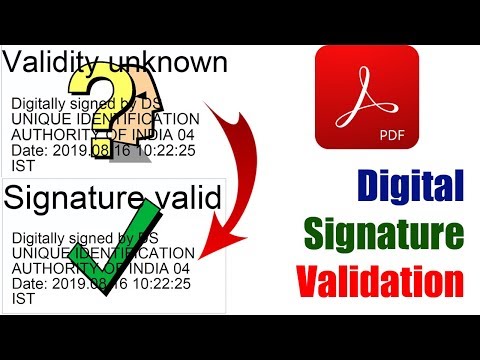 How to Validate PDF Digital Signature - Validity Unknown Solution