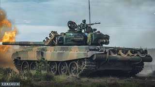 Massive Attack! Ukrainian forces use PT-91 Twardy capability to destroy Russian armored vehicles Massive Attack! Ukrainian forces use PT-91 Twardy capability to destroy Russian armored vehicles