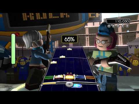 Lego Rock Band - u0022Life Is A Highwayu0022 Expert Guitar 100% FC (175,227)
