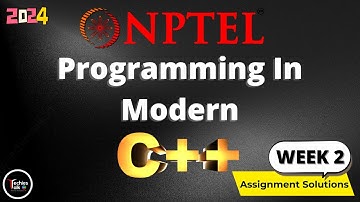 NPTEL Programming In Modern C++ Week2 Quiz Assignment Solution | Jan 2024 | IIT Kharagpur