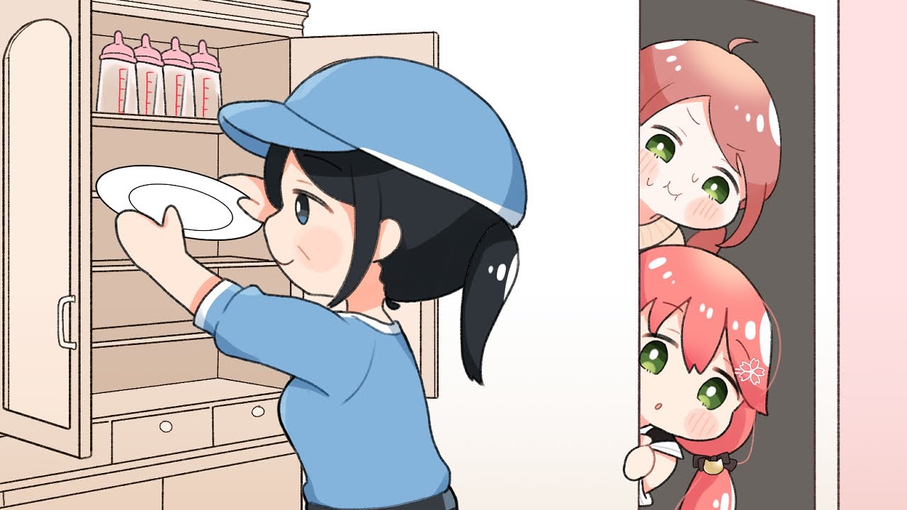 Moving company lines up the baby goods and Mikochi is publicly executed (Sakura miko)