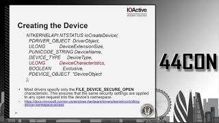 Reverse Engineering and Bug Hunting on KMDF Drivers   Enrique Nissim
