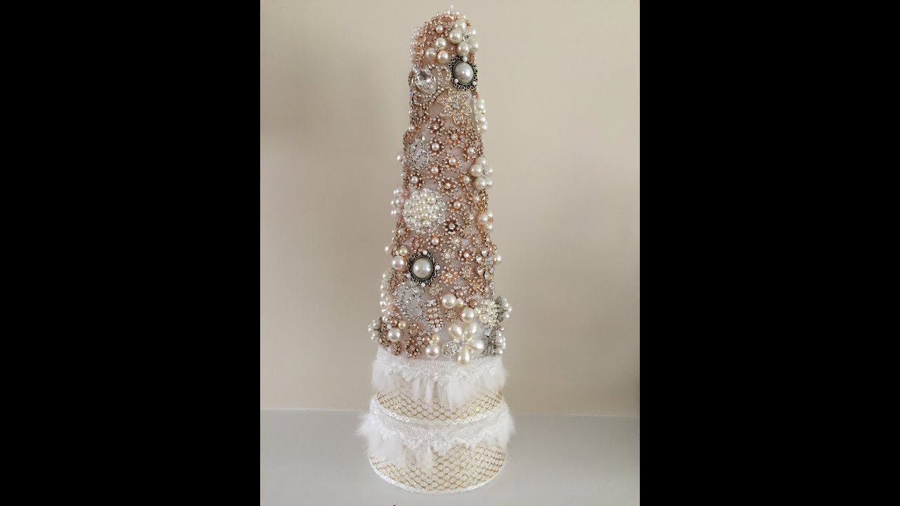 Christmas Tree Jewel Buttons and Rhinestones DIY