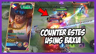 HOW to JUNGLE BAXIA and COUNTER ESTES using the NEW EMBLEM | Mobile Legends | KiDen Plays