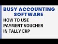 PAYMENT VOUCHER ENTRY IN TALLY ERP
