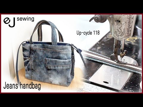 EJ-Up cycle118/ Jeans handbag /가방 만들기/데님 핸드백/DIY BAG SEWING TUTORIALDIY/CRAFTS/MAKE A BAG/싱거미싱