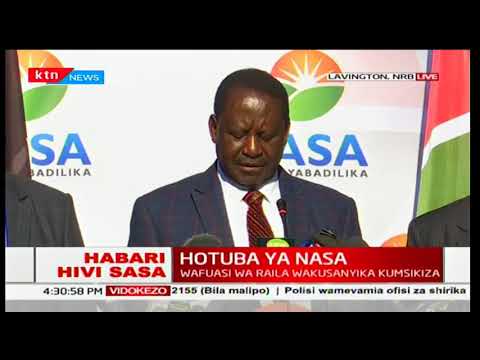 Raila Odinga says that Kenyans are not going to agree that democracy was played during the elections