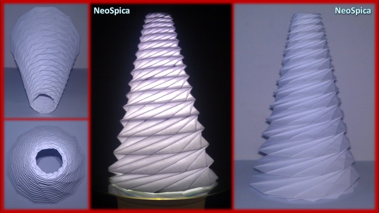 Conical Cylinder Origami Collapsible In Spiral Based On Dodecagon
