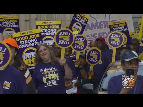 SEIU 32BJ Union Workers Rally