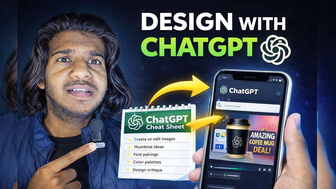 Design With ChatGPT | Mobile Se Design Kaise Kare | Manjit Ai Vision