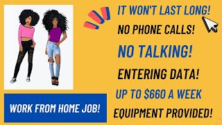 No Phone Calls No Talking Work From Home Job Entering Data Up To $660 A Week + Equipment WFH Job