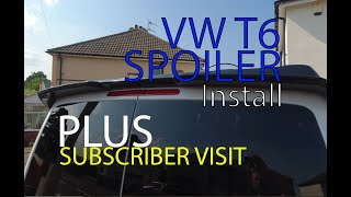 VW T6 SPOILER INSTALL & Special Buttons  VW T6 Pop Top Camper Van