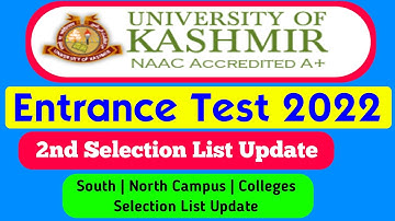 KU Entrance 2nd Selection List Update & South, North & Affiliated Colleges Selection List Update