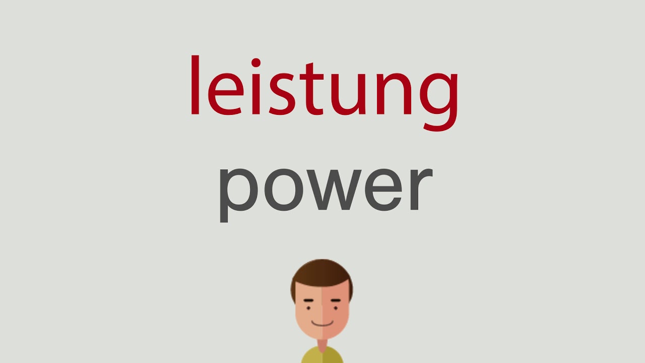 Wie heißt leistung auf englisch - YouTube