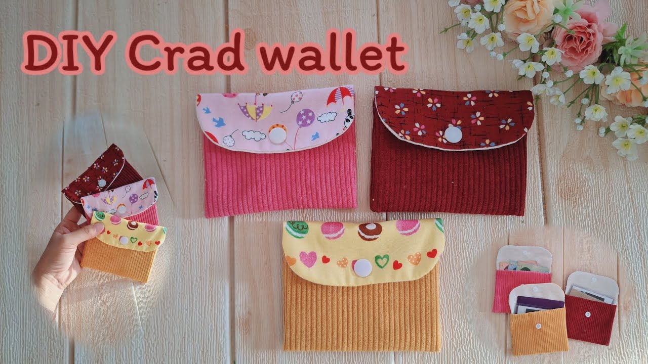 DIY Crad Wallet Sewing Tutorial. How to sew card wallet. simple & basic