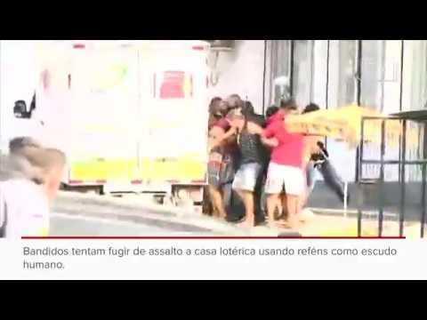 Assaltantes invadem loteria, fazem reféns e morrem após troca de tiros com policiais, em Manaus