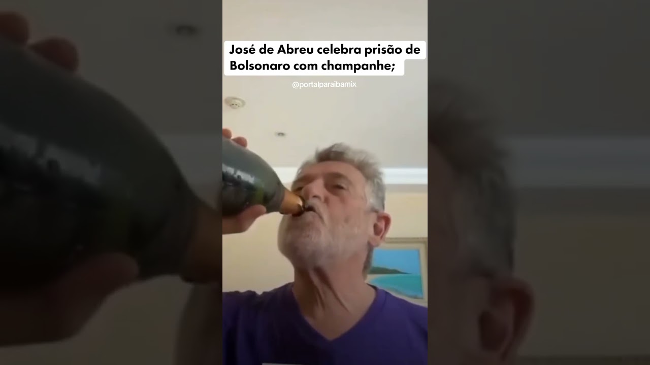 José de Abreu celebra prisão de Bolsonaro com champanhe; assista