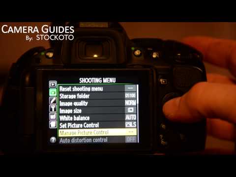 How to set PIcture Control on a Nikon D5100 , D5200, D5300