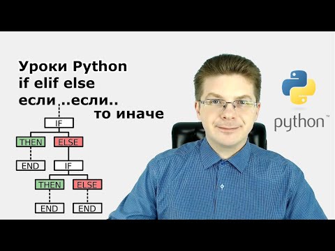 Видео: Уроки Python / Конструкция if elif else - если то иначе - Условная инструкция