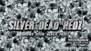 Hydro Dipping Skulls Silver Over Black - My Dip Kit Store