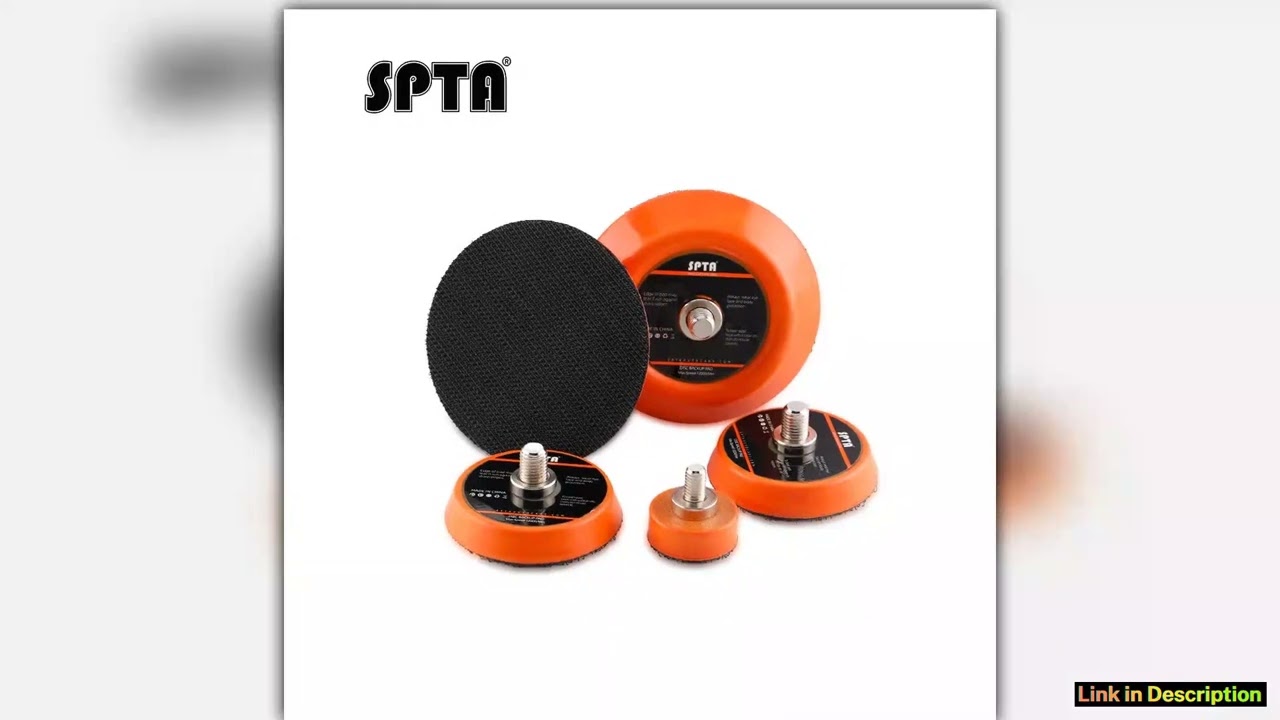 SPTA 123 M6 Soft Edge Backing Plate Hook Loop Adhesive Back Plate For 12V Mini Polishing Mahcine