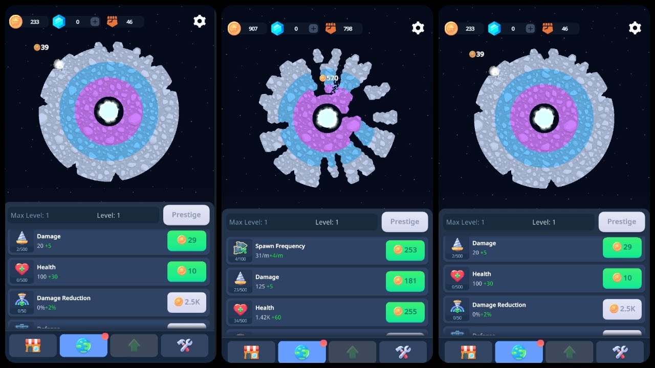 Planet Miner: Idle Action Game Mobile Game | Gameplay Android