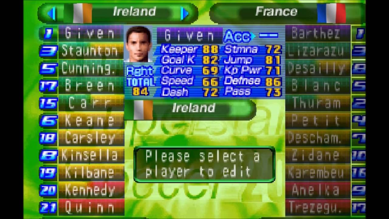 International Superstar Soccer 00 All Players With Real Names Part 1 Youtube International Superstar Soccer 00 All Players With Real Names Part 1 Youtube
